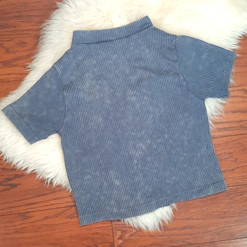 Aura Ribbed Cut Out Crop Top - Picture 1 of 3